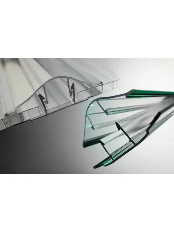 Teilbarer Verbindungsprofil HCP 8–10 mm (Deckel + Basis) für Polycarbonat